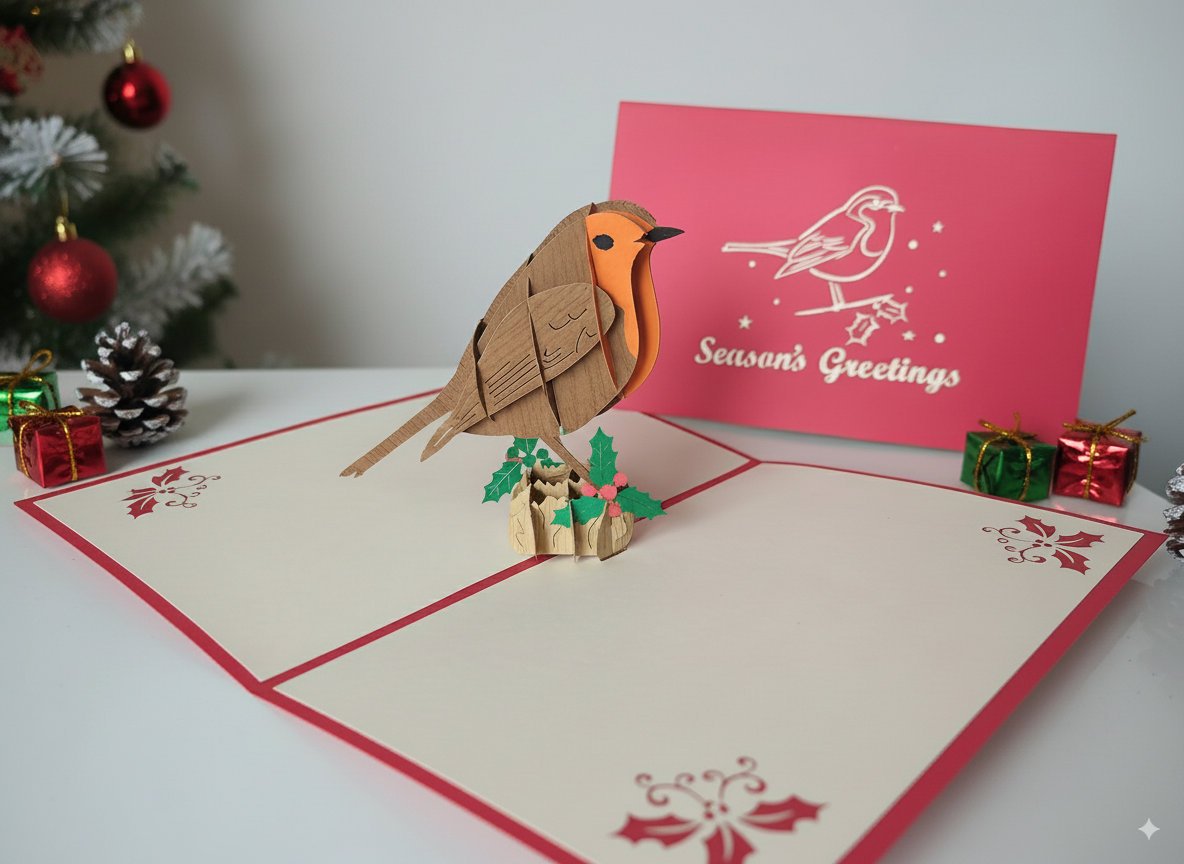 Robin Pop Up Card