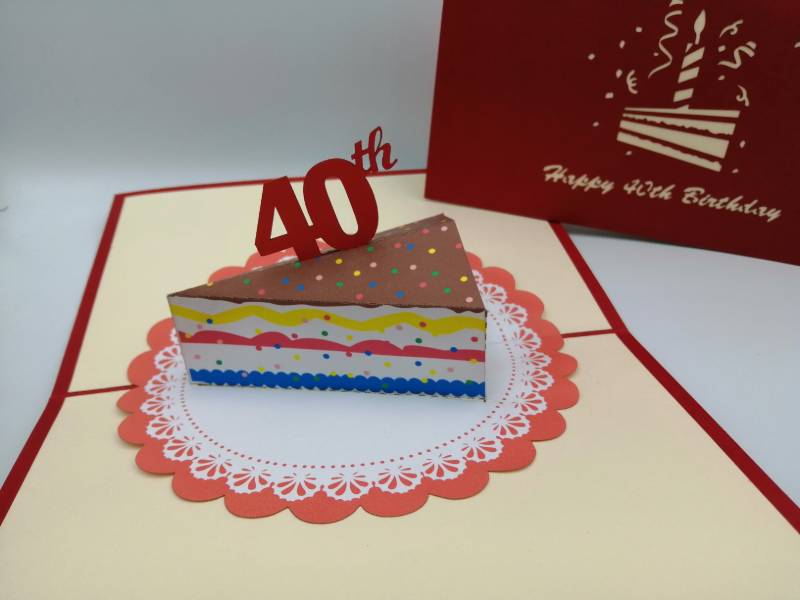 40th Birthday - Slice of cake