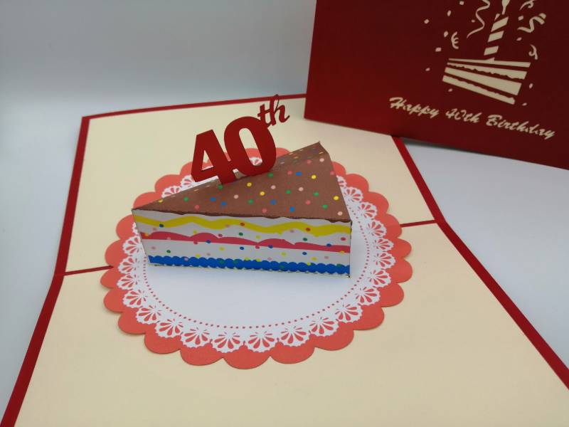 40th Birthday - Slice of cake