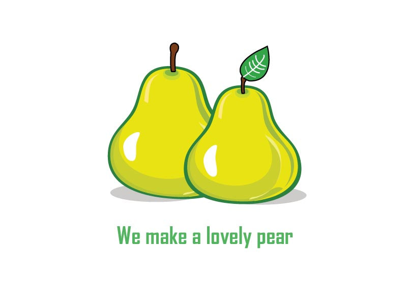 We make a lovely pear (2D card)