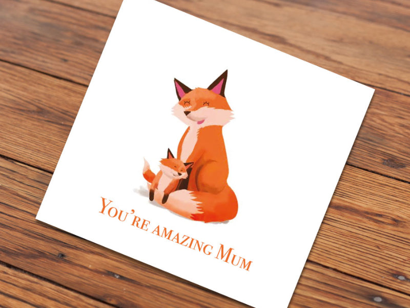 Fox Mum (Illustrated card)