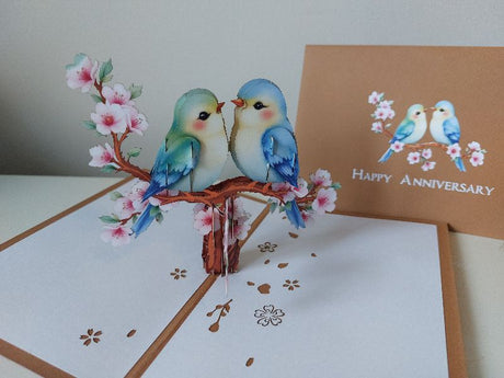Anniversary Blossom Love Birds