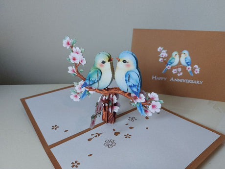 Anniversary Blossom Love Birds