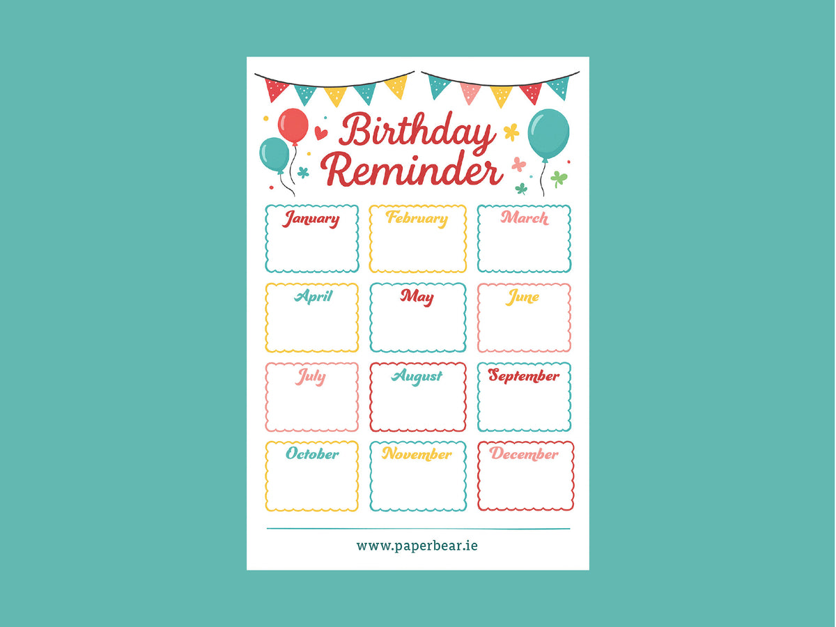 Free Birthday Planner - Printable