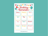 Free Birthday Planner - Printable