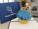 Birthday Forget-me-not Basket