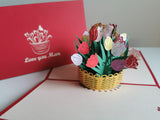 'Love you Mam' Tulip Basket