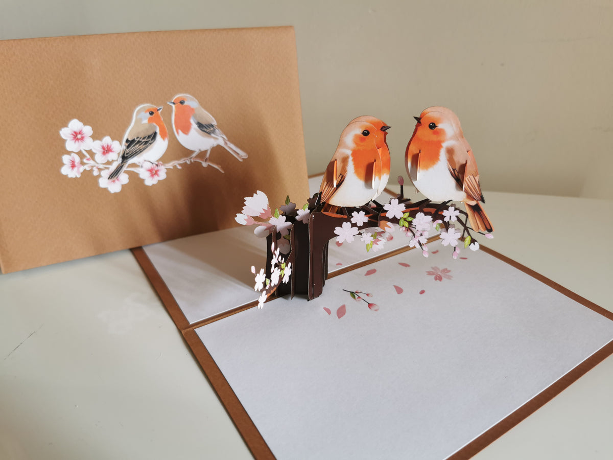 Cherry Blossom Robins