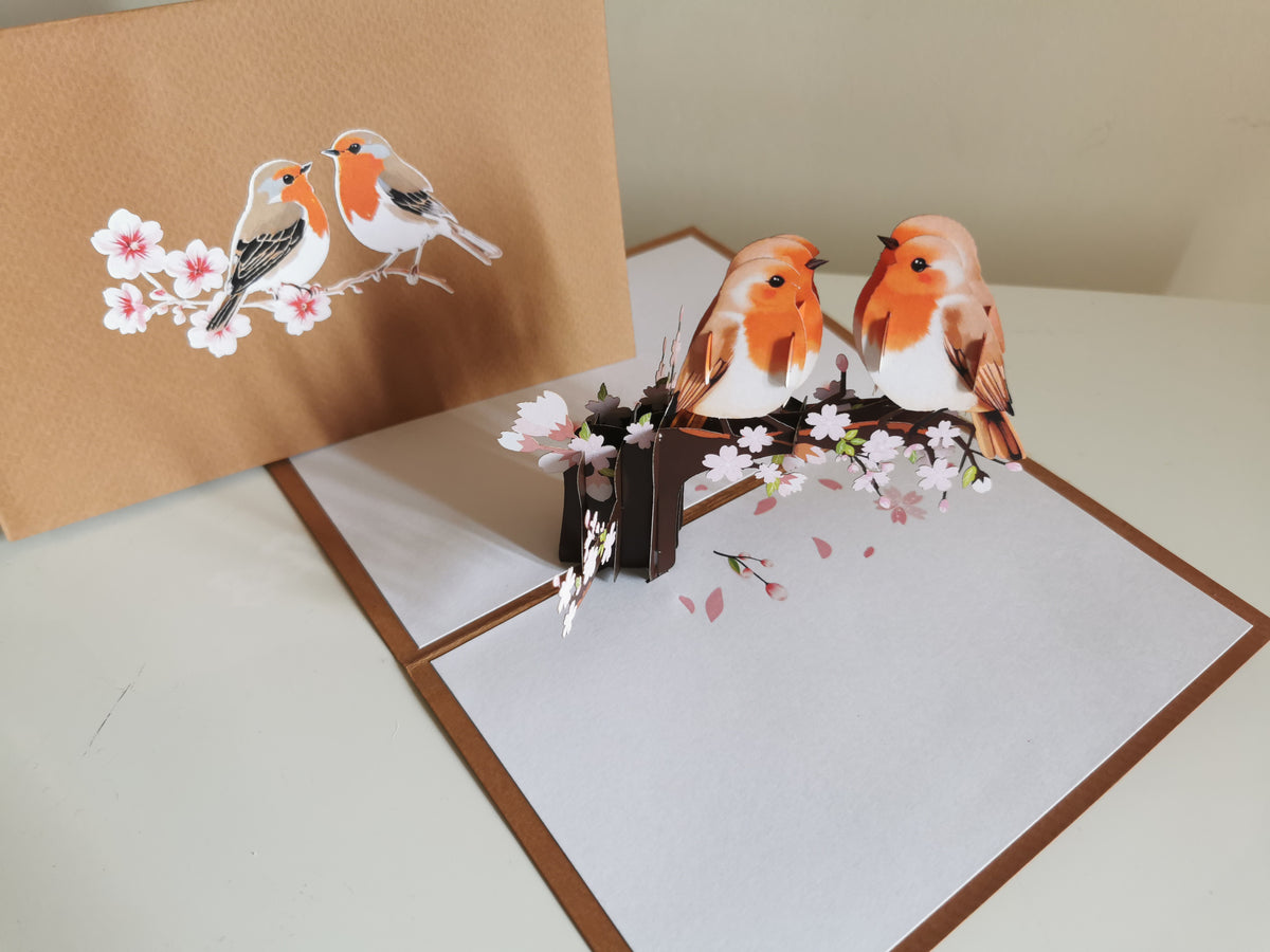 Cherry Blossom Robins