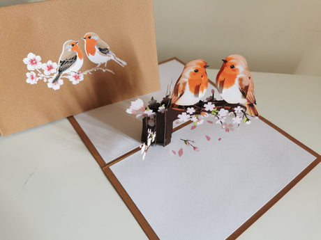 Cherry Blossom Robins