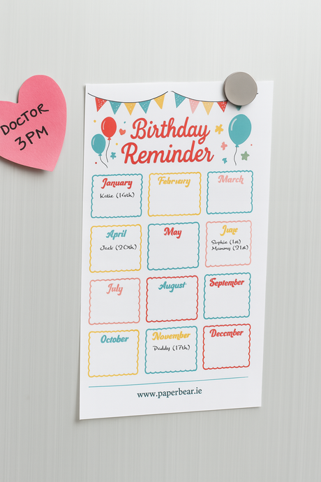 Free Birthday Planner - Printable
