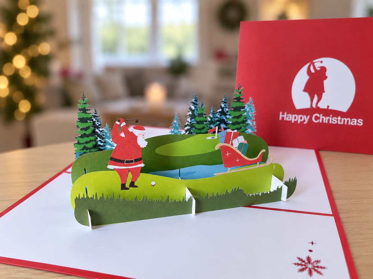 Santa teeing off