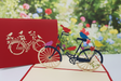 Little Birdie Bicycle - Blurry Garden Background