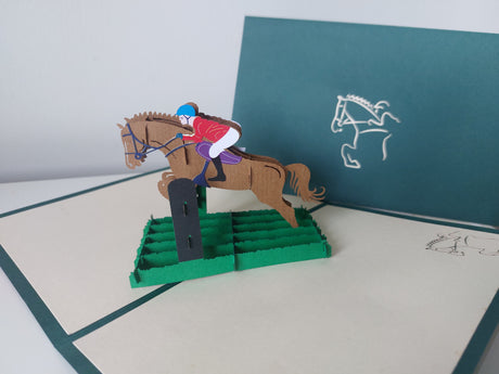 Showjumping Pop Up Card