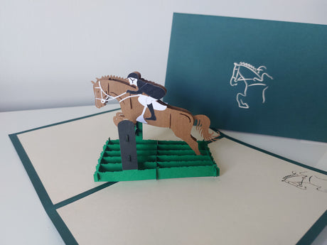 Showjumping Pop Up Card