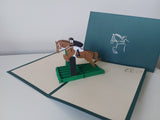 Showjumping Pop Up Card