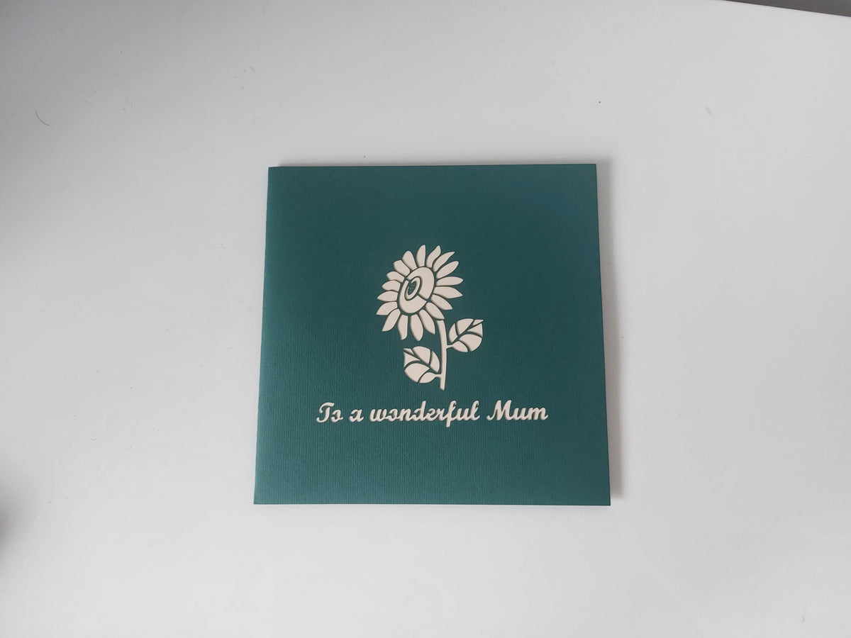 To a wonderful Mum sunflower