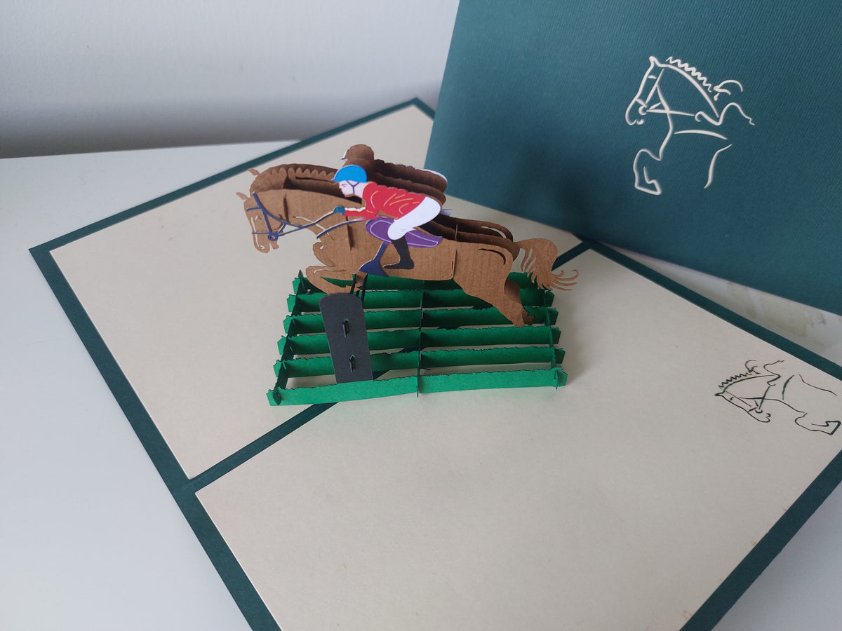 Showjumping Pop Up Card