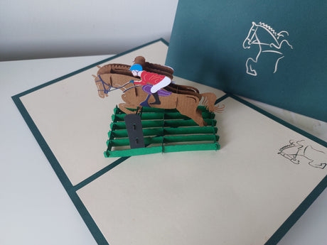 Showjumping Pop Up Card