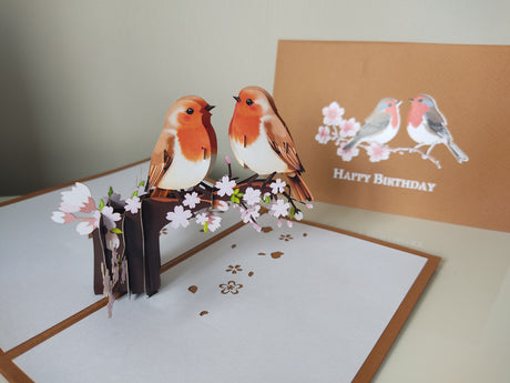 Birthday Blossom Robins