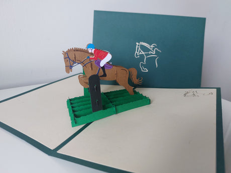 Showjumping Pop Up Card