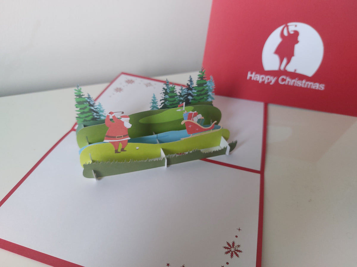 Santa teeing off