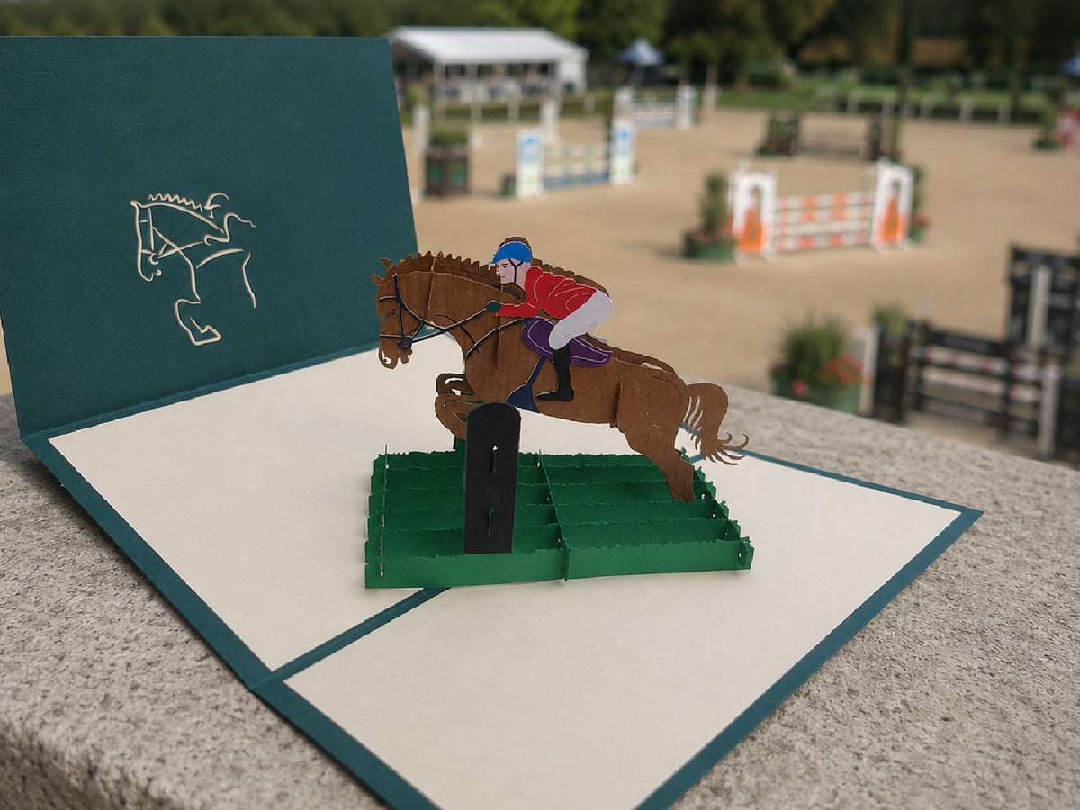 Showjumping Pop Up Card