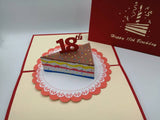 18th Birthday Slice of cake