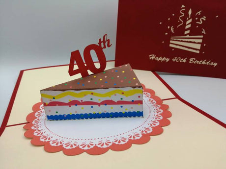 40th Birthday -  Slice of cake