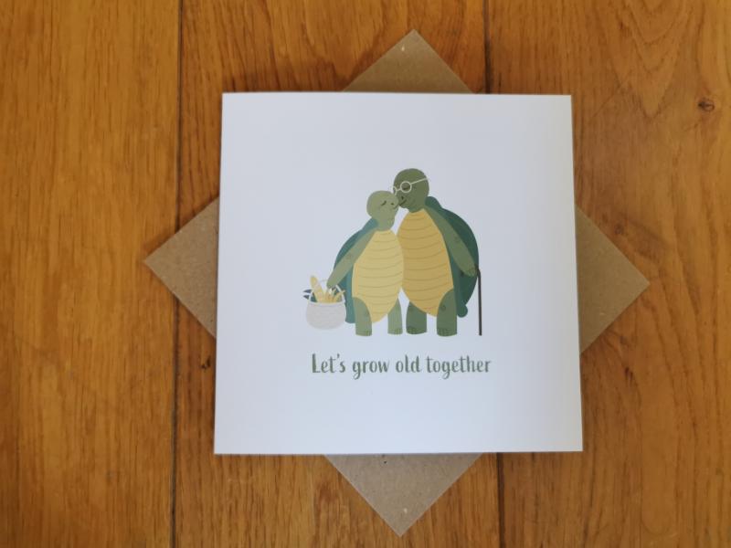 Love Turtles Illustrated card